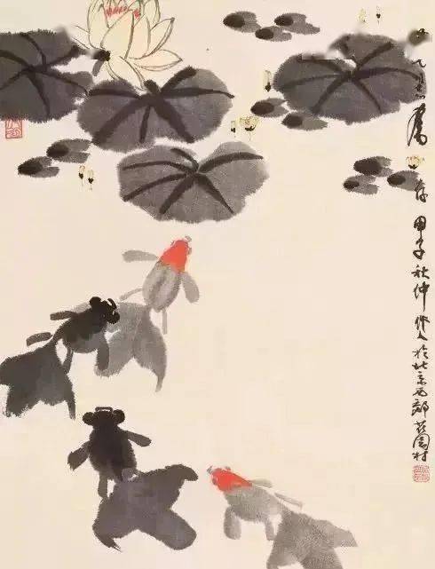 八雅轩丨【八雅轩在线】他是现代画坛画金鱼名家，他画金鱼生动逼真，堪称一绝！