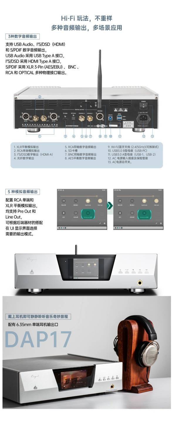 Cayin DAP17高保实数字音频播放器上市