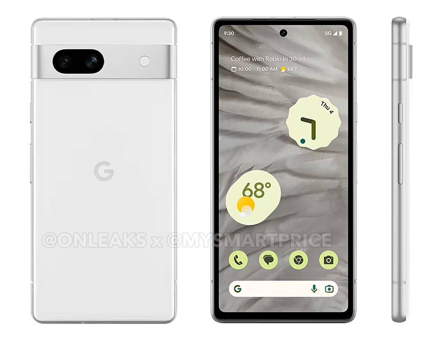 谷歌Pixel 7a手机高清衬着图流出，北极蓝版初次曝光