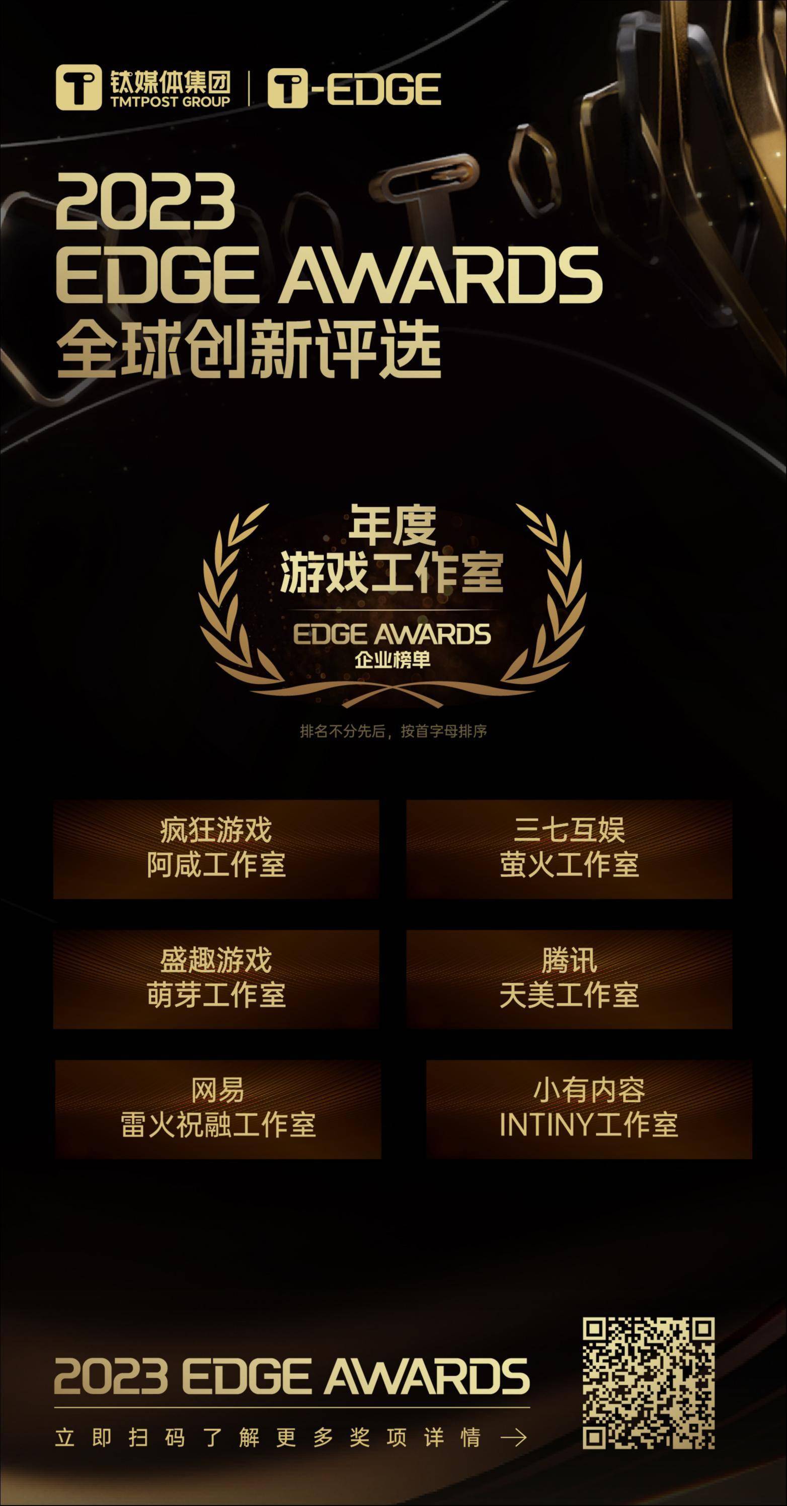 钛媒体「年度游戏工作室」「年度最佳游戏产品」揭榜｜2023 EDGE AWARDS