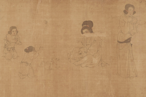 白描亦有风韵，遗失海外的古画佳作——周文矩《宫中图》_搜狐网