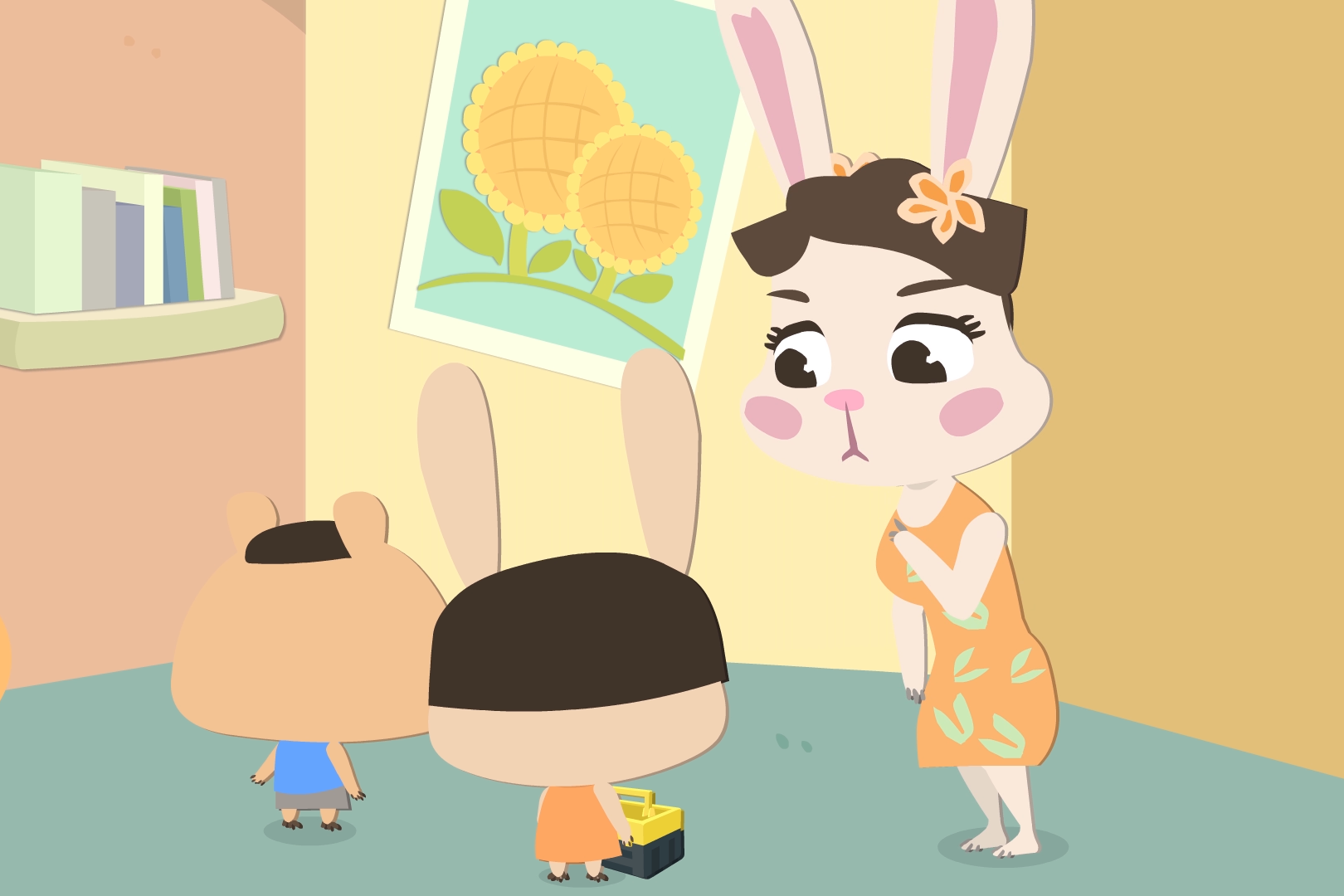 墨羽动画熊兔子贝贝贝淘姐弟俩太有爱啦又想骗我生二胎