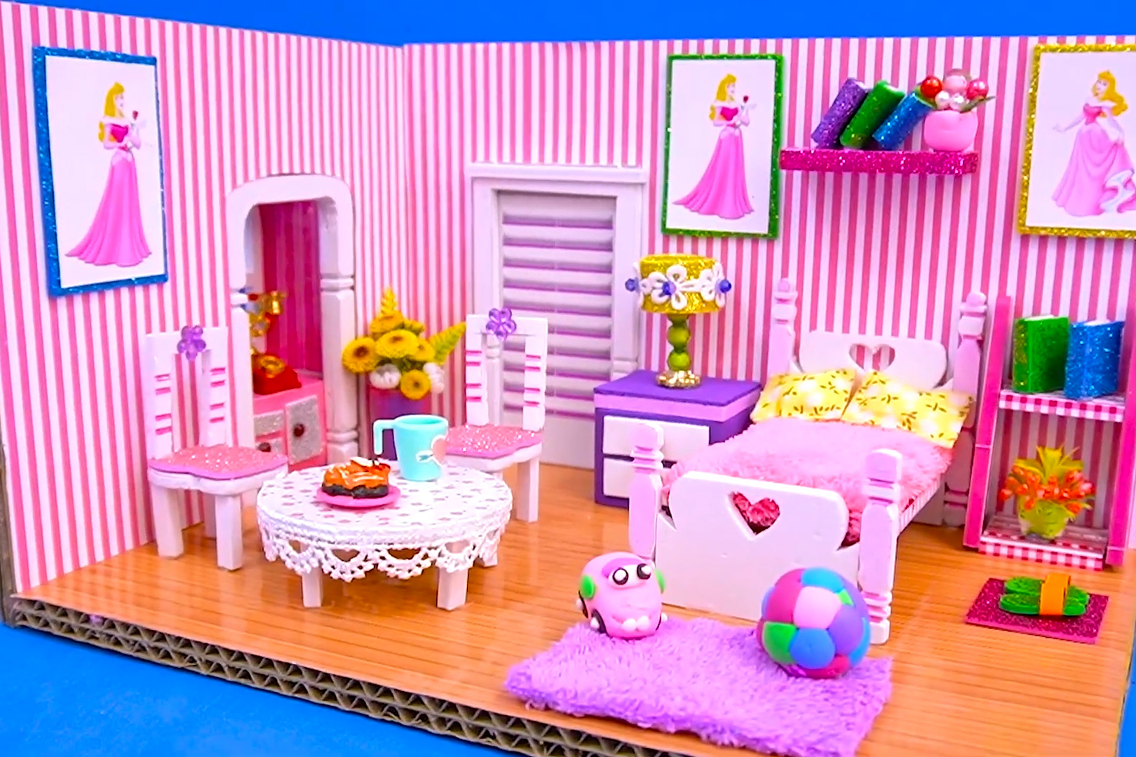 diy迷你娃娃屋粉衣公主的暖心小闺房