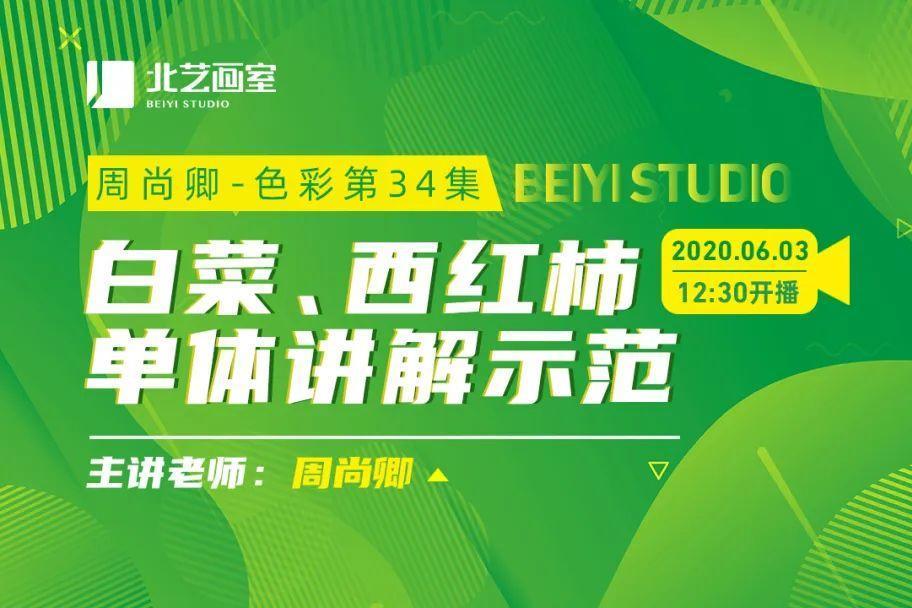 武汉北艺画室名师直播课   6月3日周尚卿老师静物蔬菜类34集,35集