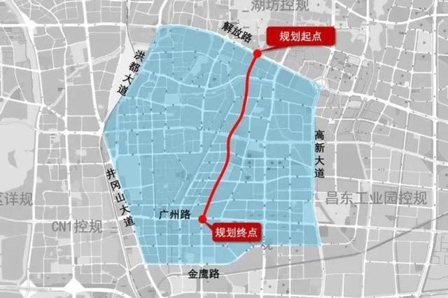 南昌将新增一条城市主干路 全长约3.5公里