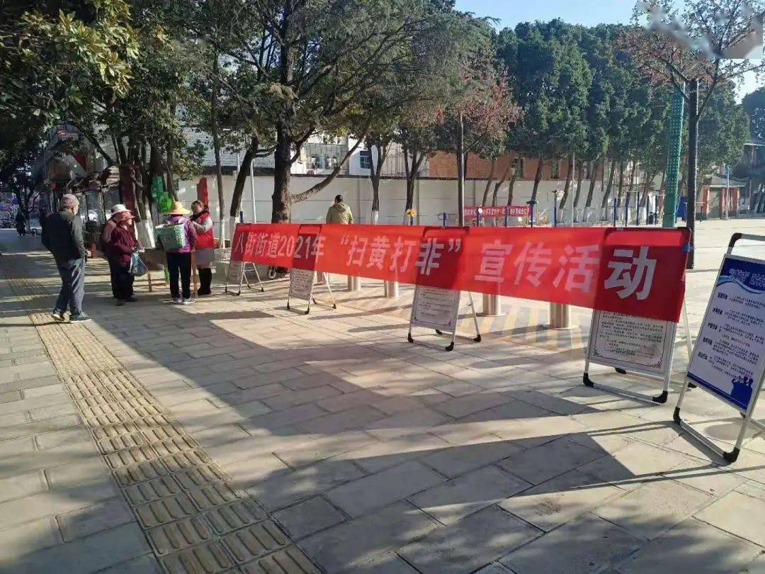 扫黄打非八街街道开展2021年扫黄打非五大专项行动宣传活动
