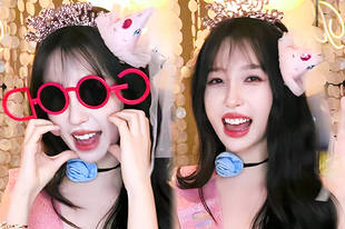 虞书欣戴搞怪眼镜可爱