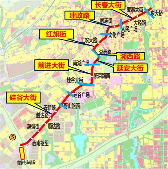 轨道交通2号线东东延工程为长春市城市快速轨道交通线网中的东西方向