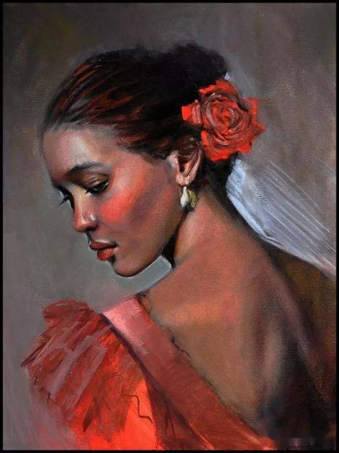 开放而又沉静的女人波兰画家emiliawilk人物油画欣赏