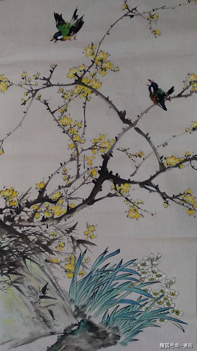 香港画家王玲玲花鸟画欣赏