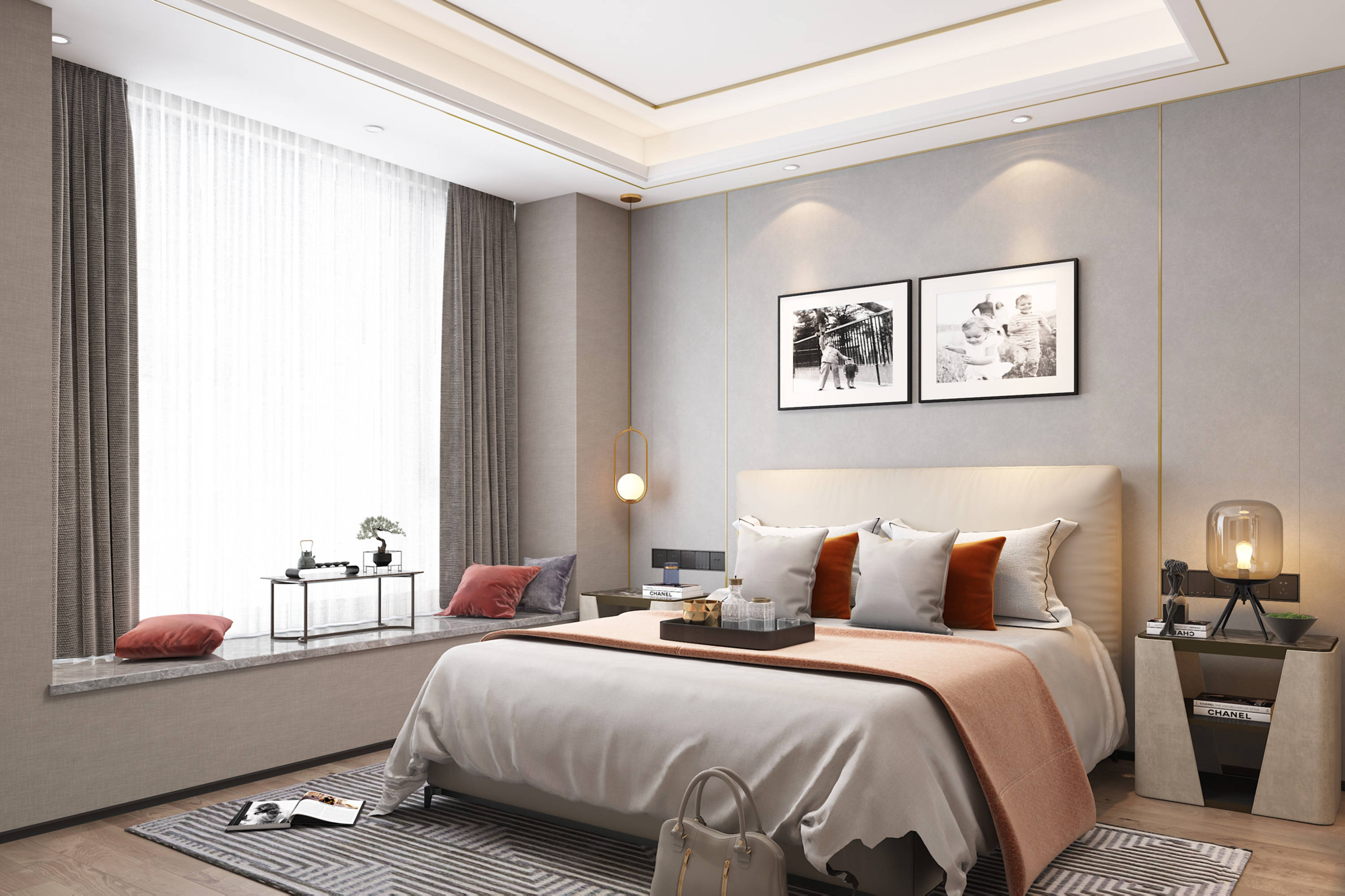 深圳凤凰天誉,现代简约风装修案例效果图欣赏