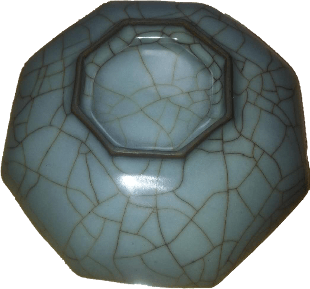 【精品推荐】宋代官窑粉青釉蟮血纹八棱洗赏析