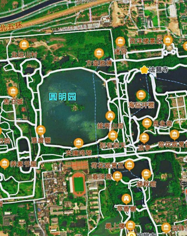 北京密码:初夏在清皇家园林圆明园福海边遇见的落日余晖