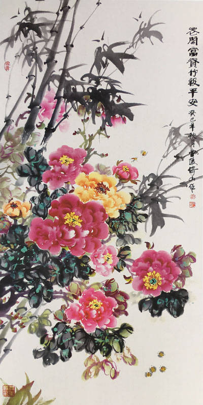 当代最具潜力国画名家戴倚山牡丹作品赏鉴