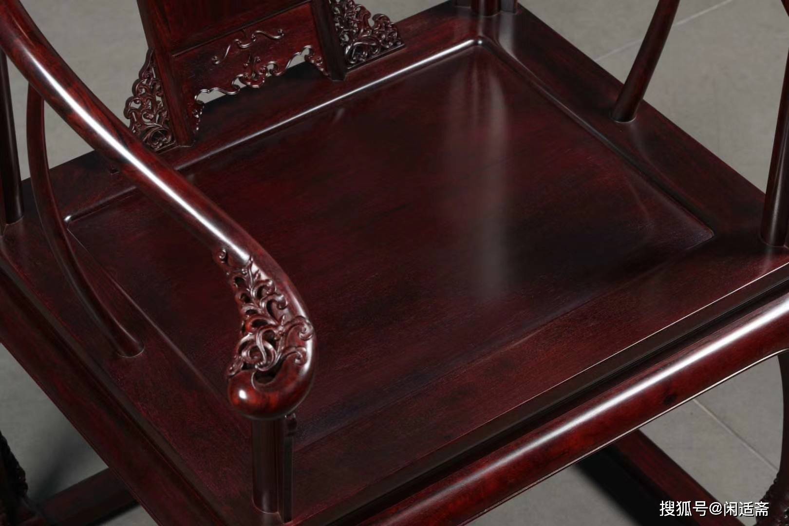 古法复刻印度小叶紫檀皇宫椅明清木质家具