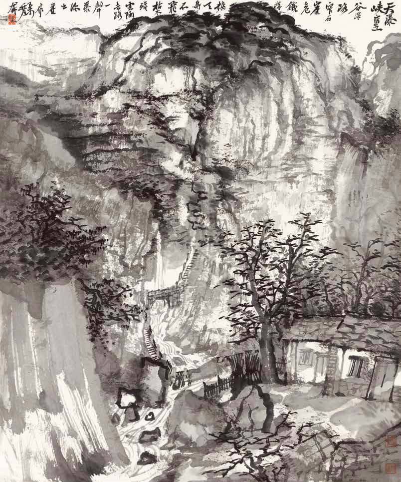 因而,画家要去表现这些自然之"意"时,必须要抓住"毛,骨,荫,英"的特点