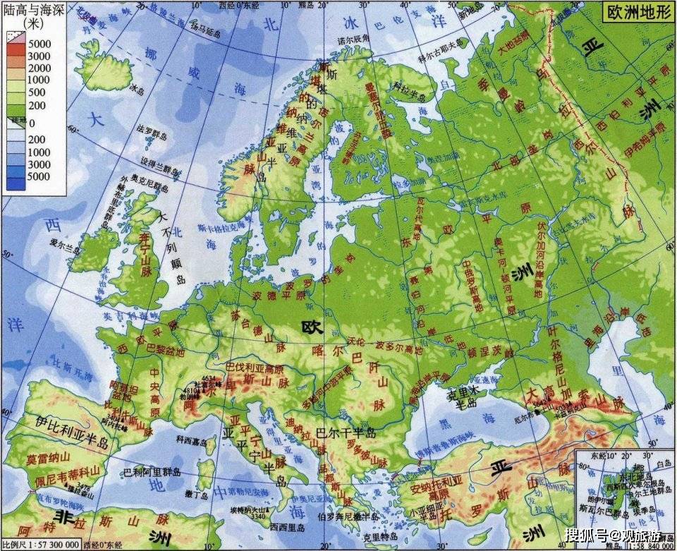 欧洲的地形特色图片