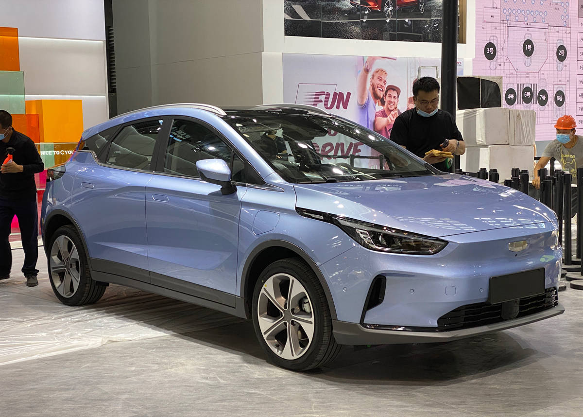 2020粤港澳车展,几何c纯电轿跑suv正式亮相,预售价13.98万起_新车