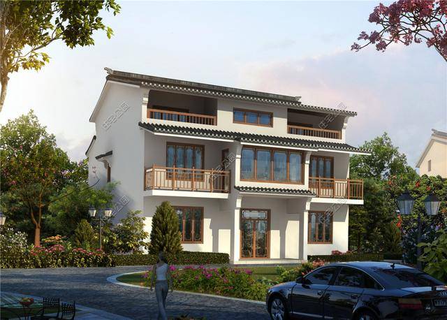 江苏自建房统一规划,42万建新中式别墅,带你看看美丽新农村_民居