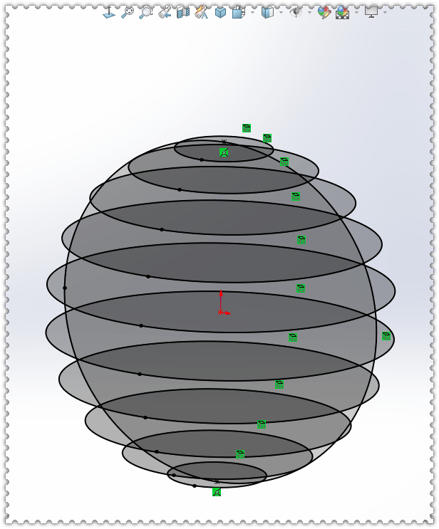 solidworks画镂空圆球图片