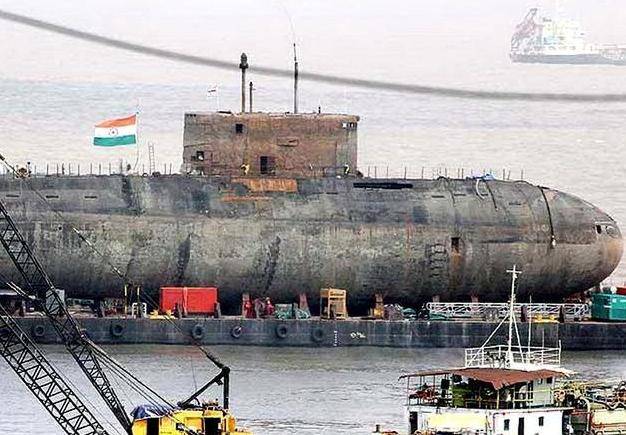 图为印度潜艇残骸