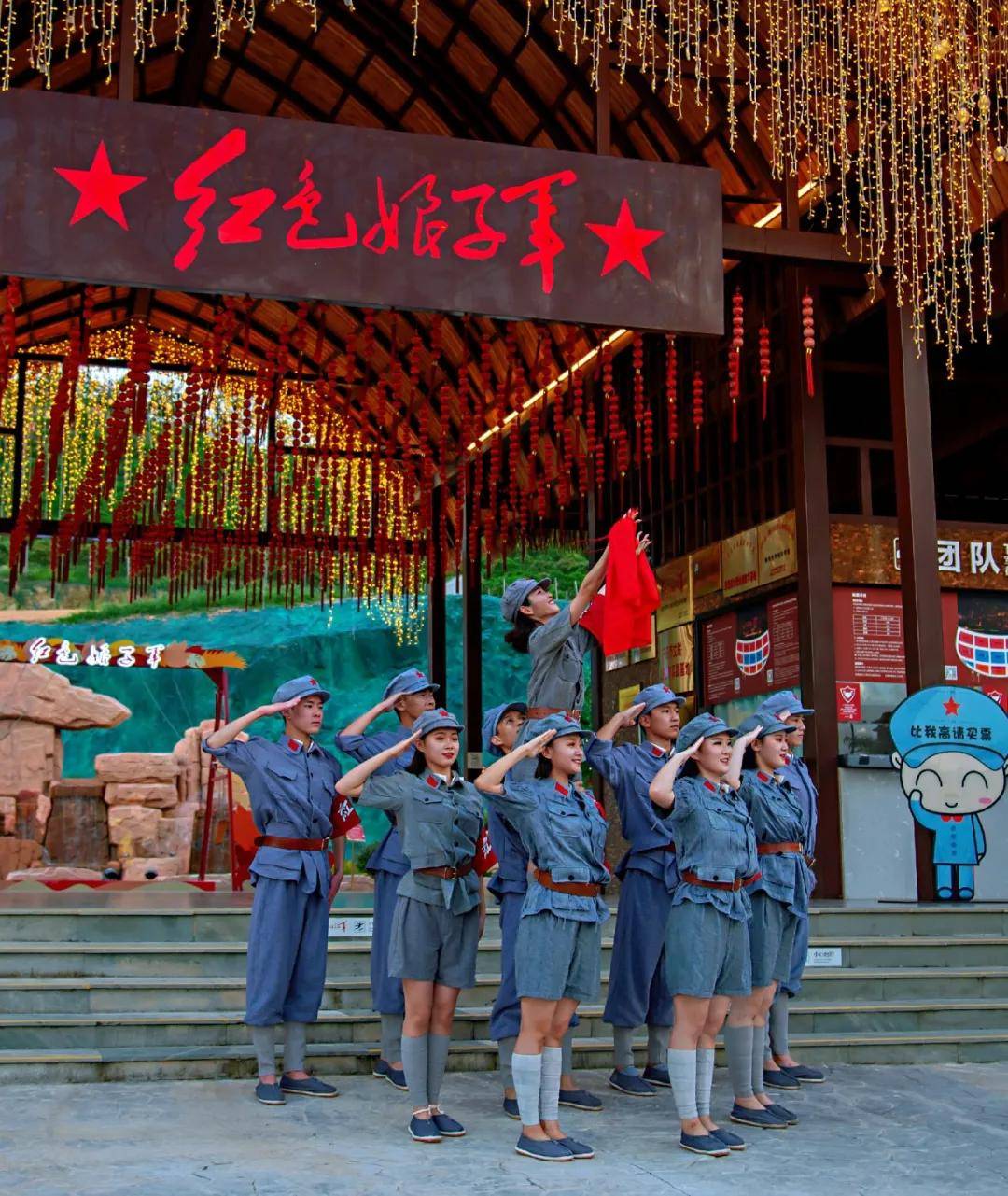 红色娘子军实景演出成功试演!"燃"出新高度!