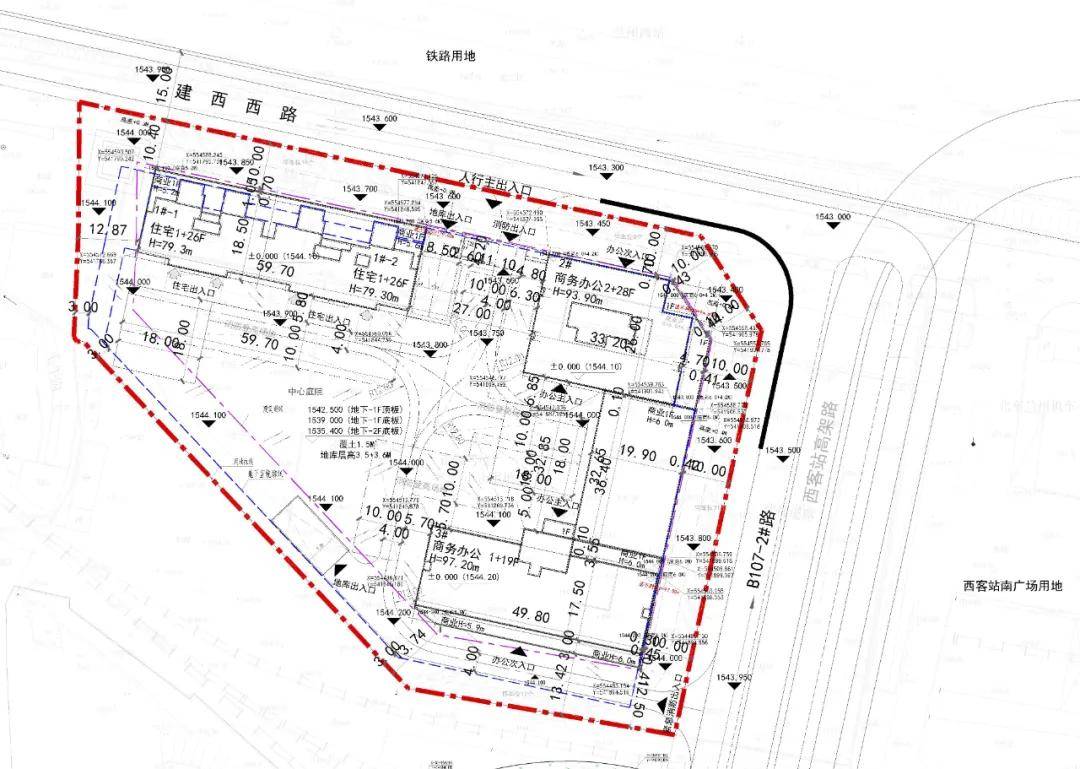 兰州中海西客站南广场项目g1902号地块建筑总平面图公示