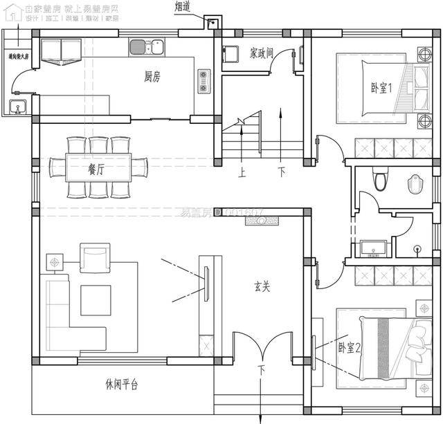 二層農村自建房,戶型方正,堪稱經典,趕快收了吧!