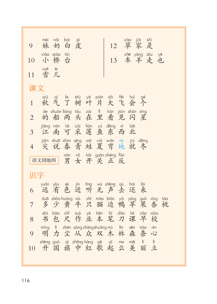 2020年最新人教部编版语文一年级上册电子课本内容(附下载)