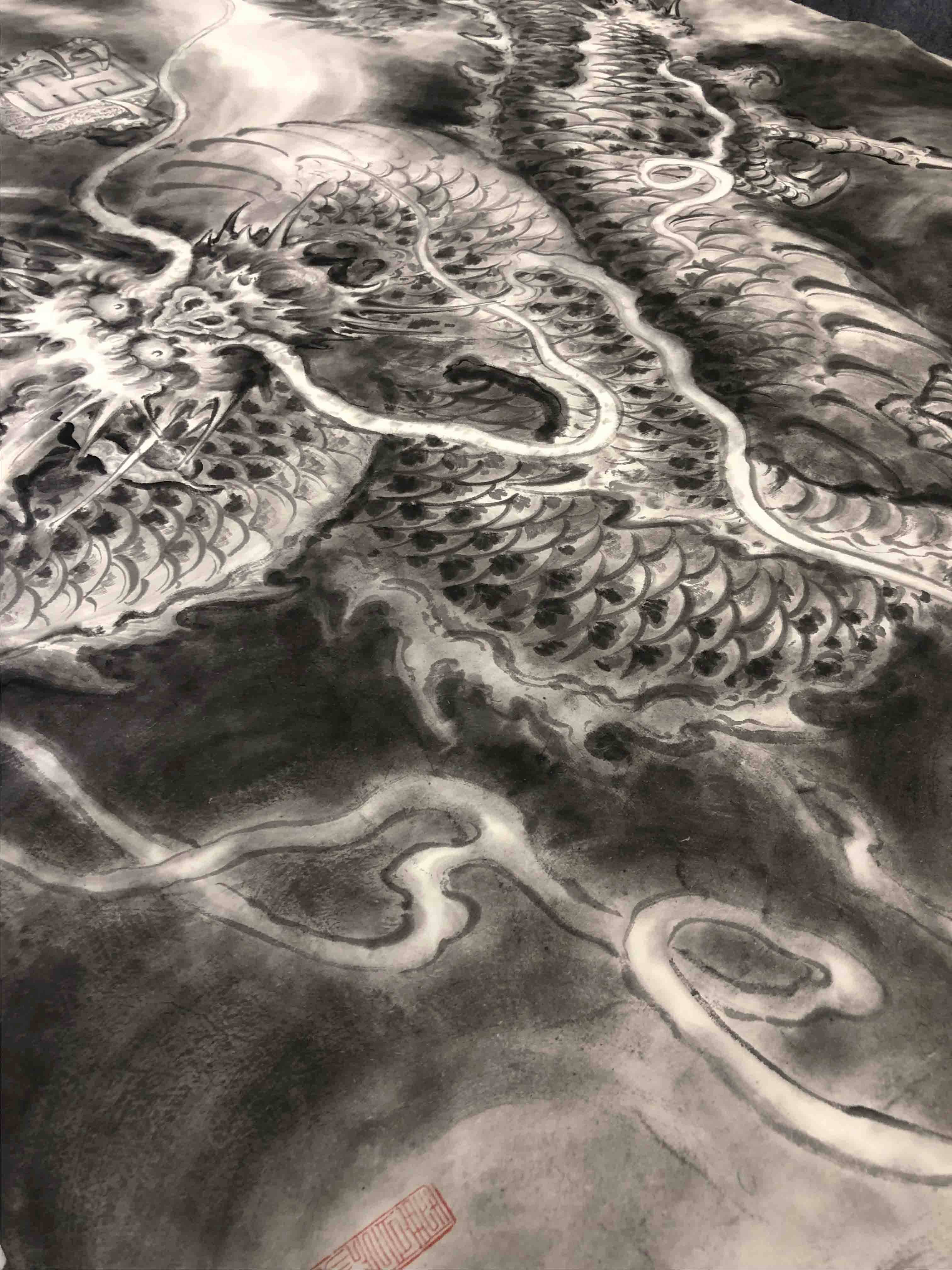 国画龙之《正龙图》台湾同胞的定制