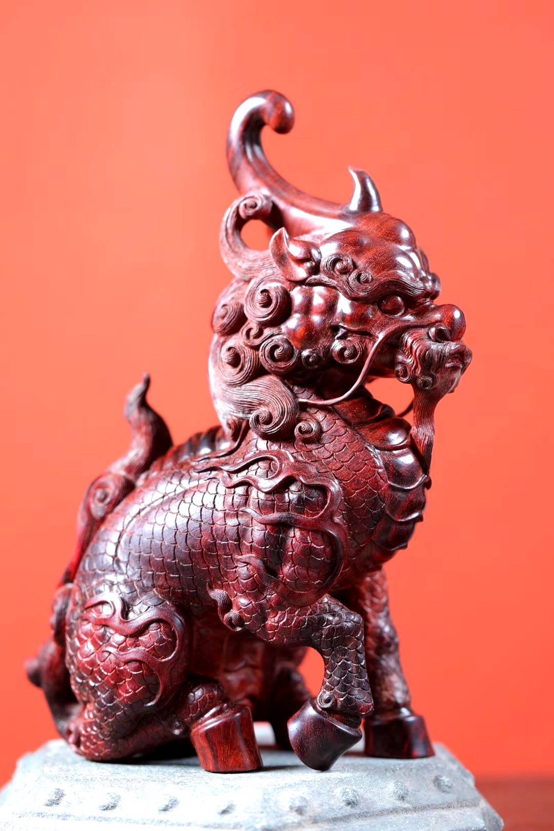 小叶紫檀【麒麟神兽—名家手作】