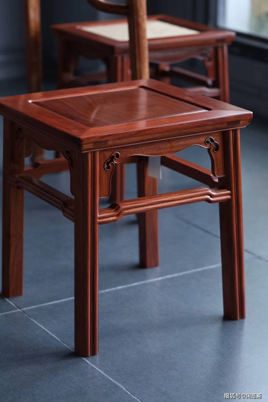 原创缅甸花梨木,小四仙桌,客厅休闲桌