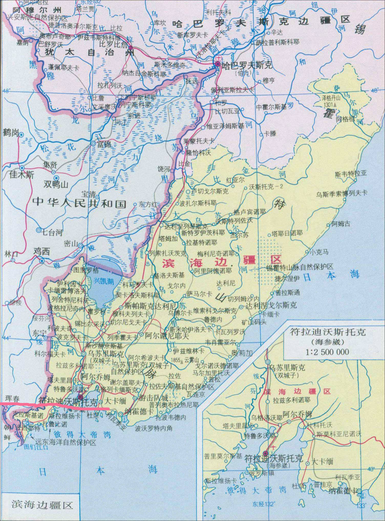 海参威地理位置图图片
