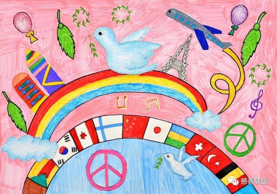 和平为主题的画美术图片