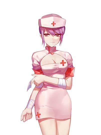 如何画动漫女生护士服