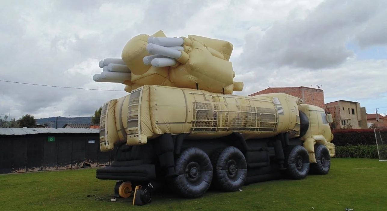 俄罗斯提供给叙利亚的充气"铠甲"s1假目标. 大图模式