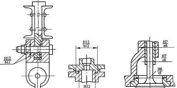 起重机吊钩的铰链 带榫槽的法兰盘 内燃机的排气阀和导管