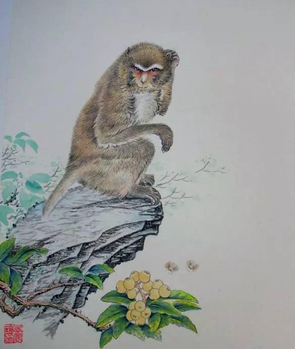 惟妙惟肖的工笔猴画