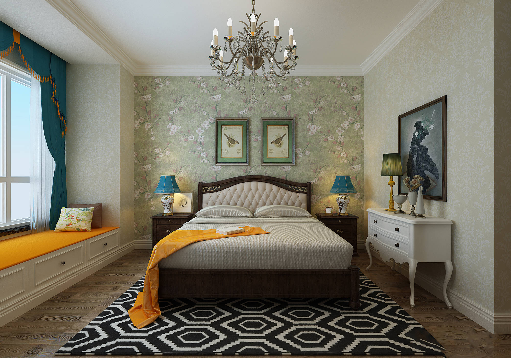 大连普罗旺斯装修设计案例——美式风格