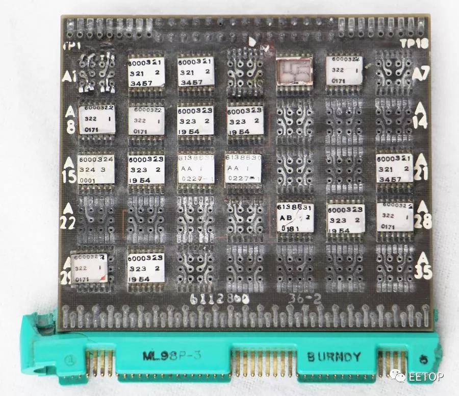 56年前土星5號登月火箭主控計算機拆解_晶體管