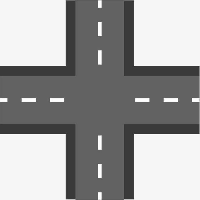 交通十字路口简笔画图片
