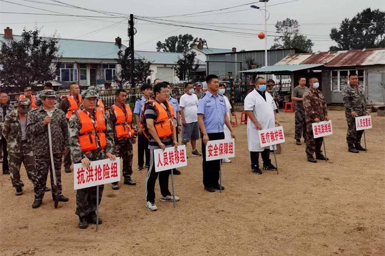 黑龙江省密山市各乡镇开展防洪灾害应急演练