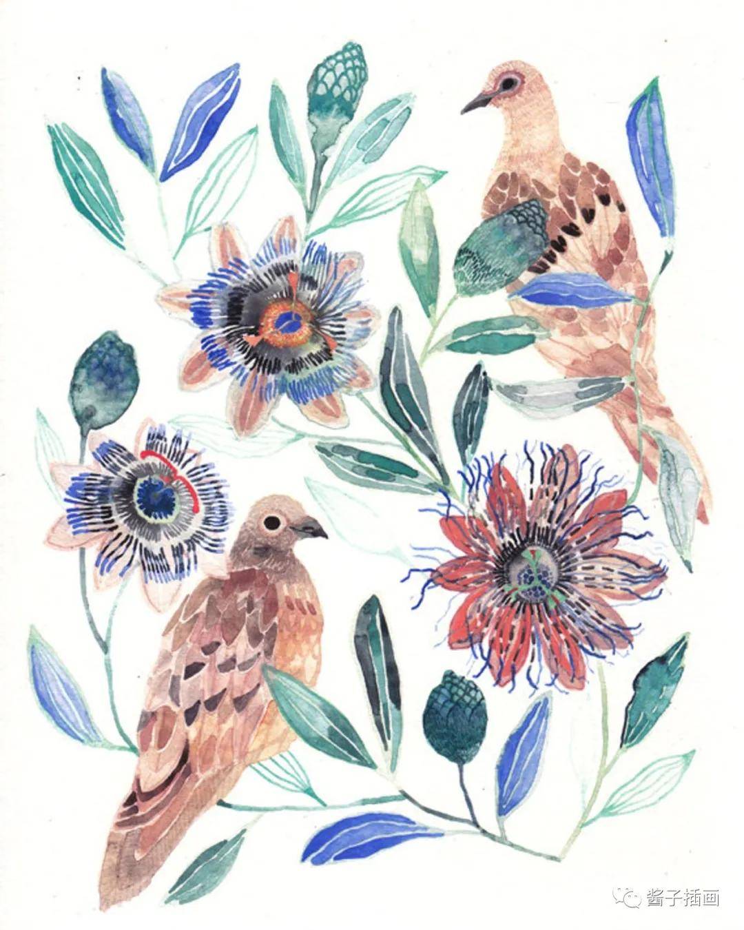 【插画】michelle morin:精美繁复的自然元素图案设计