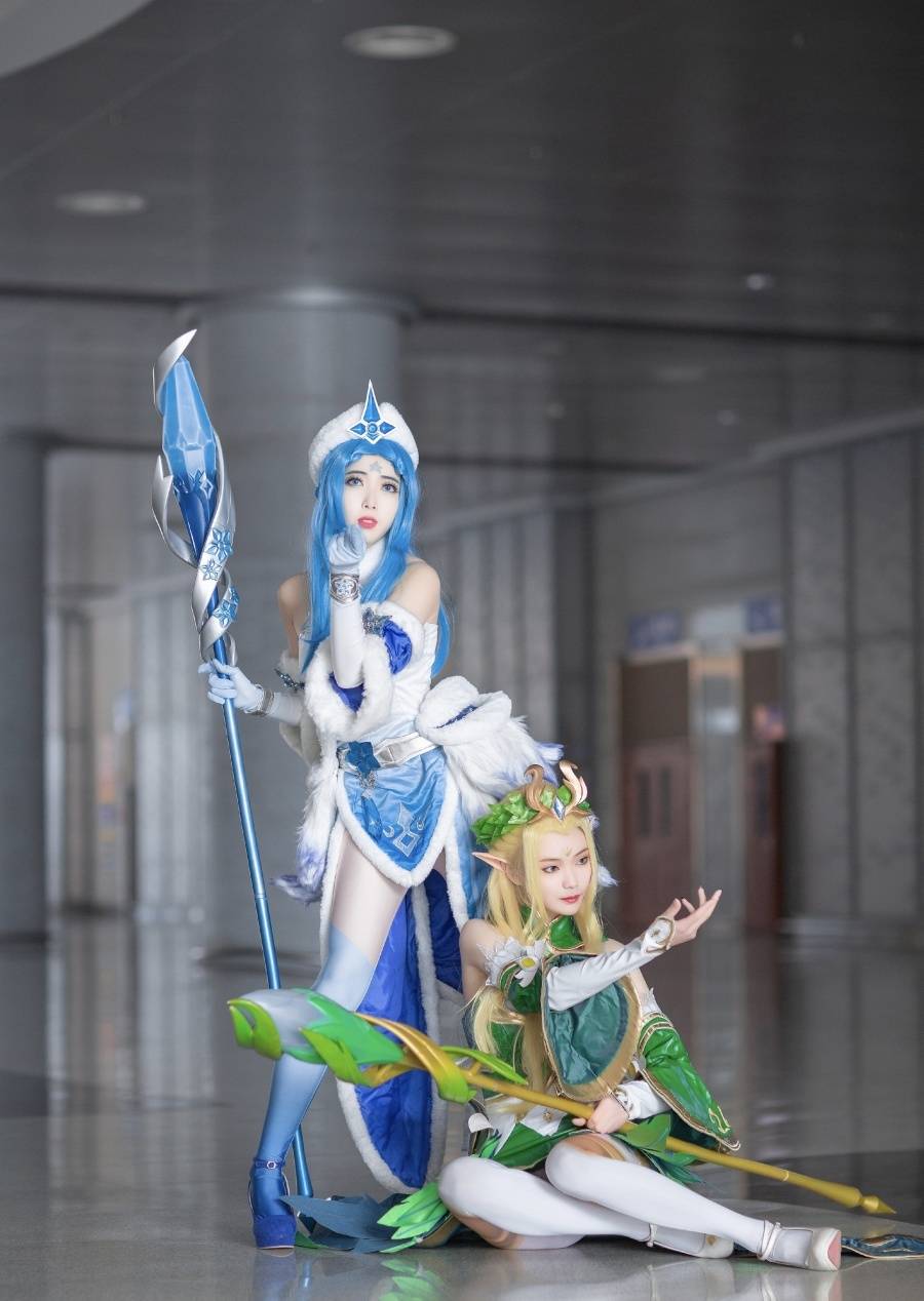 cos:王者荣耀-王昭君的冰雪之华和精灵公主