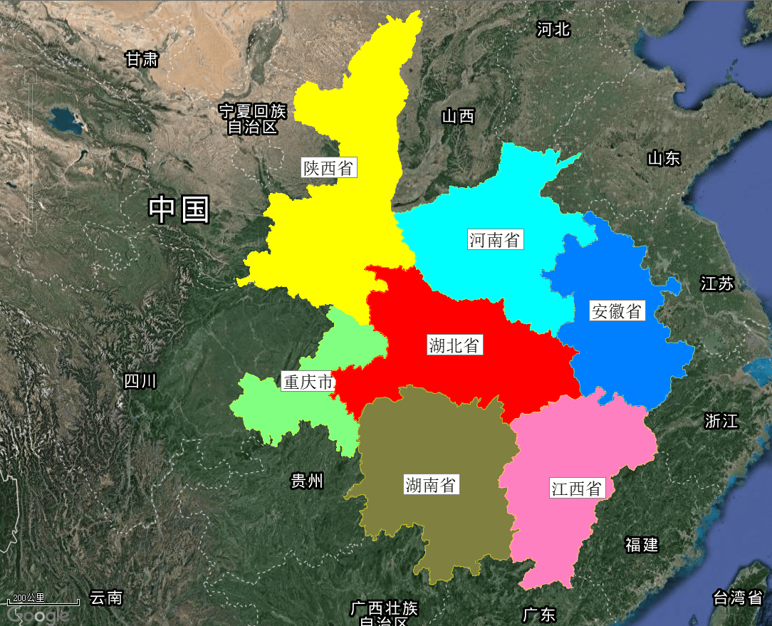 河南湖北交界处地图图片