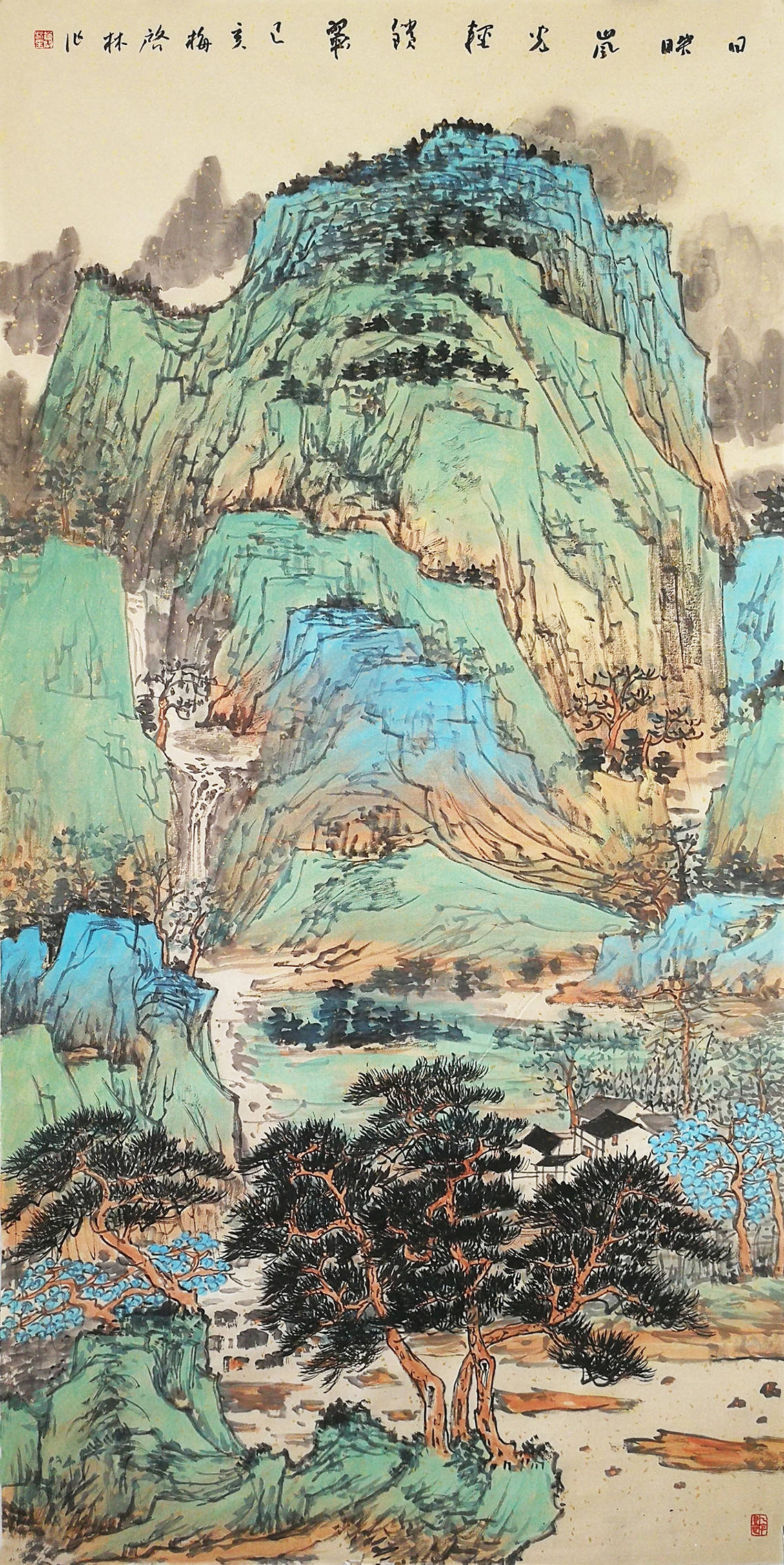 梅启林独具个性的山水画已然崭露头角,他仍在奋力登攀,强化多方面的