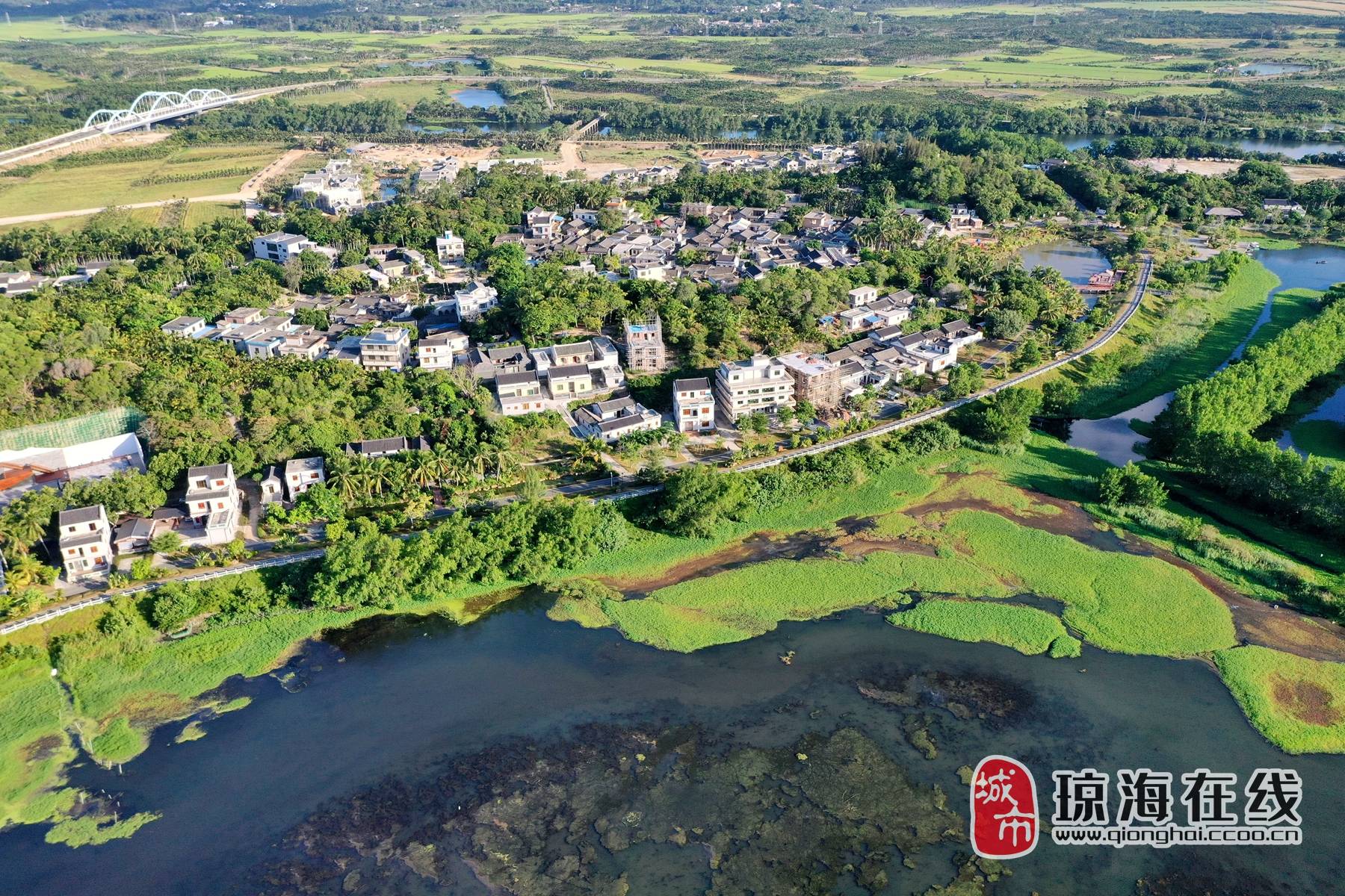 图说琼海:航拍博鳌沙美村_田园