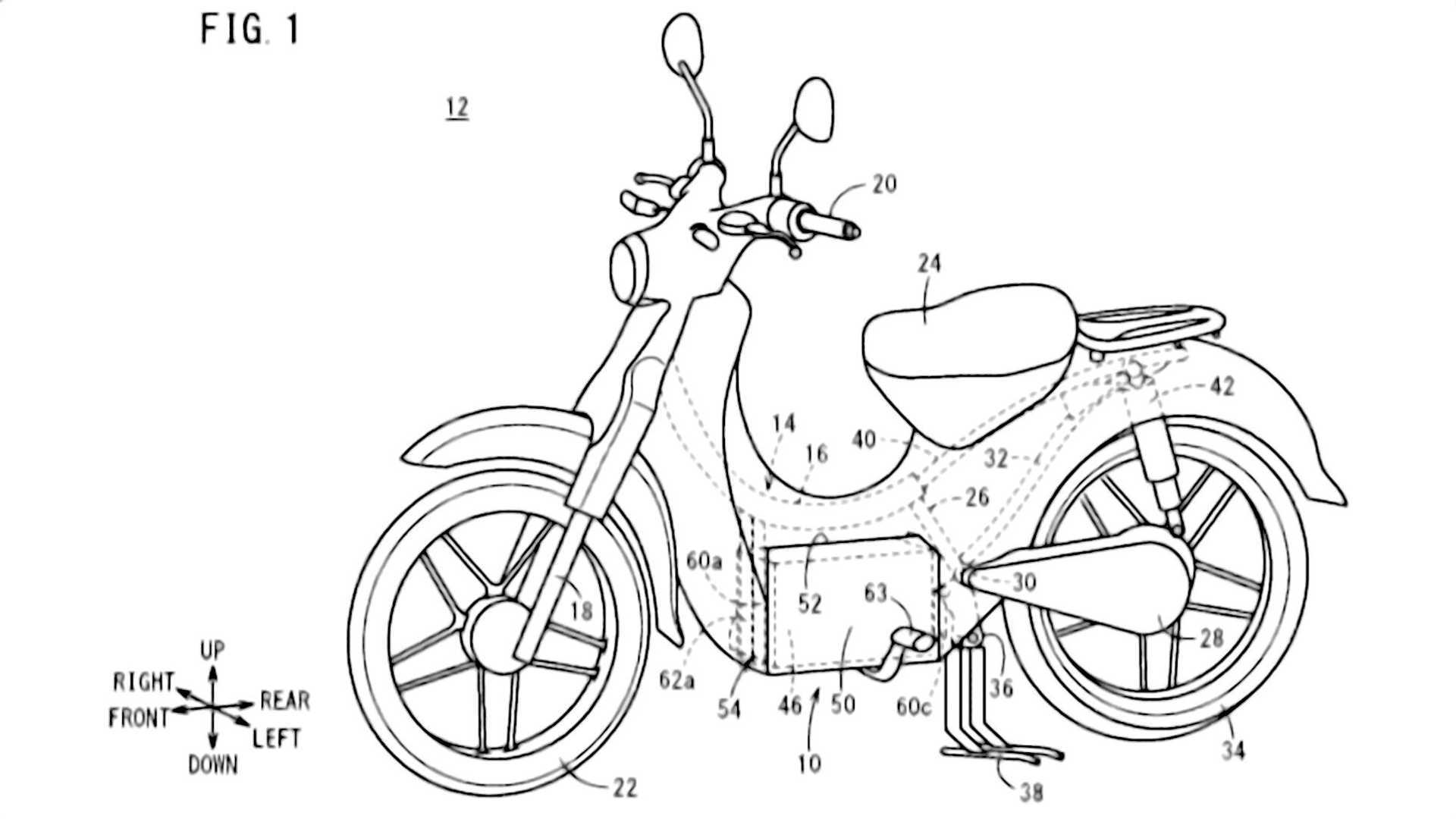 本田supercub电动版专利设计图曝光