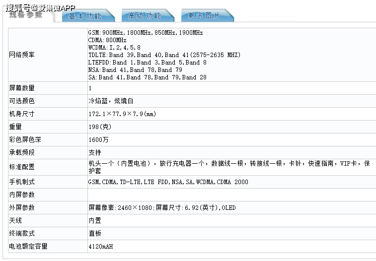首发屏下摄像头,中兴a20 5g入网配置信息曝光