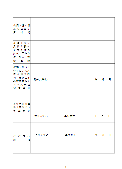 三代查到底軍隊文職政審真的嚴附政治考核表模板